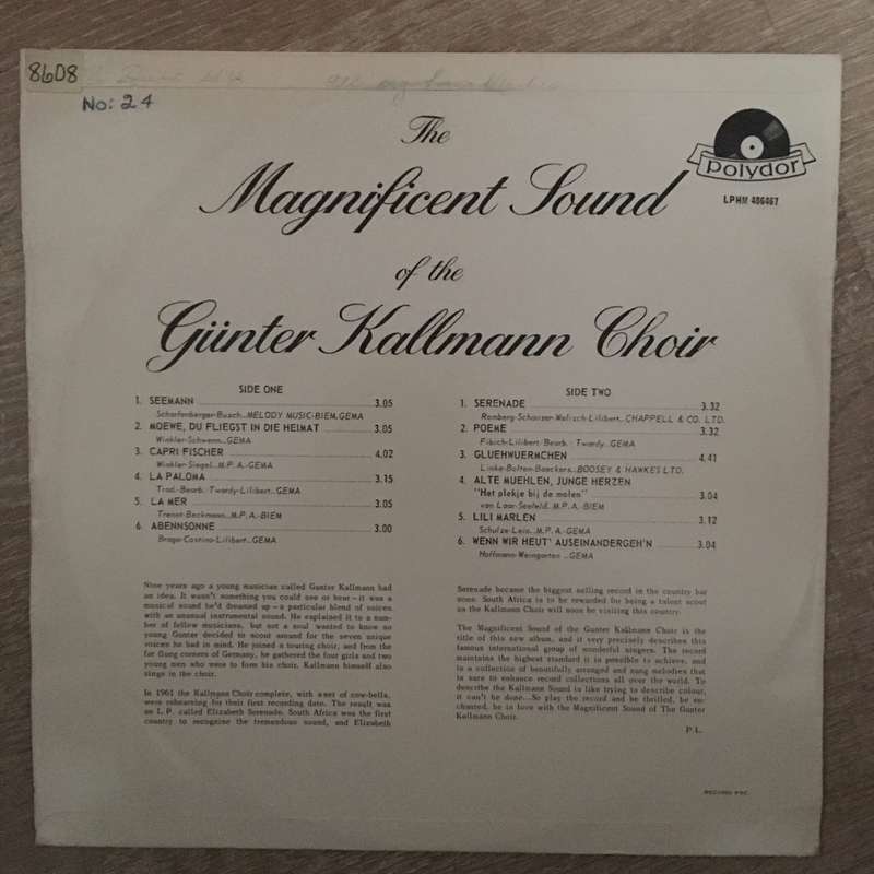 The Magnificent Sound Of The Gunter Kallman Choir - Vinyl LP Record  - Opened  - Very-Good+ Quali...