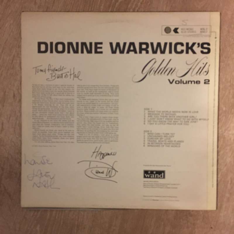 Dionne Warwick Golden Hits Vol 2 -  Vinyl LP Record - Opened  - Very-Good+ Quality (VG+)
