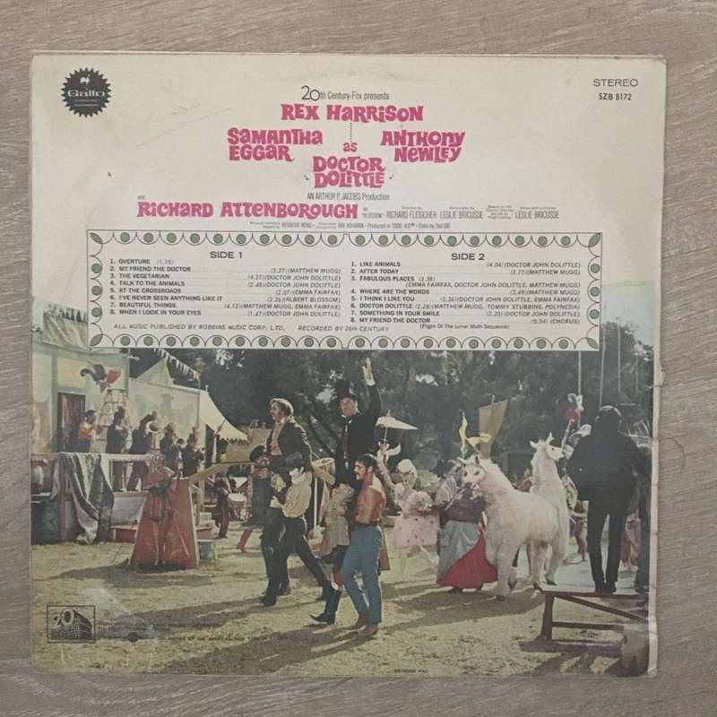 Dr Dolittle - Original Soundtrack - Vinyl LP Record - Opened  - Very-Good Quality (VG)