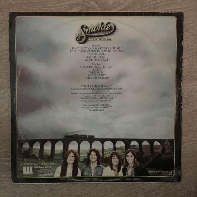 Smokie - Changing All The Time  - Vinyl LP Record - Opened  - Very-Good- Quality (VG-)
