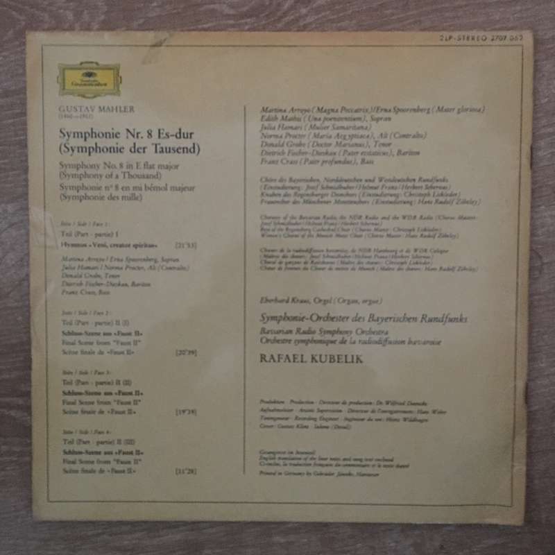 Gustav Mahler - Symphonie-Orchester Des Bayerischen Rundfunks, Rafael Kubelik  Symphonie Nr...
