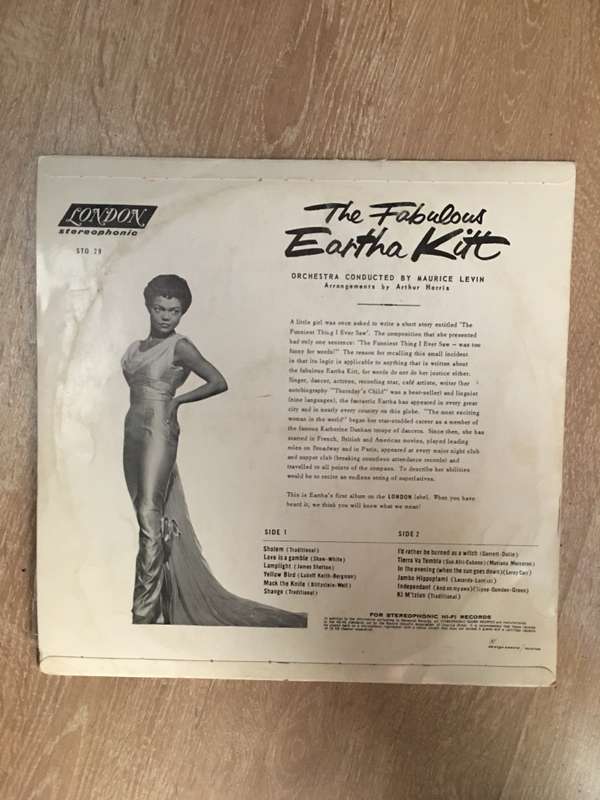 The Fabulous Eartha Kitt - Vinyl LP Record - Opened  - Very-Good+ Quality (VG+)