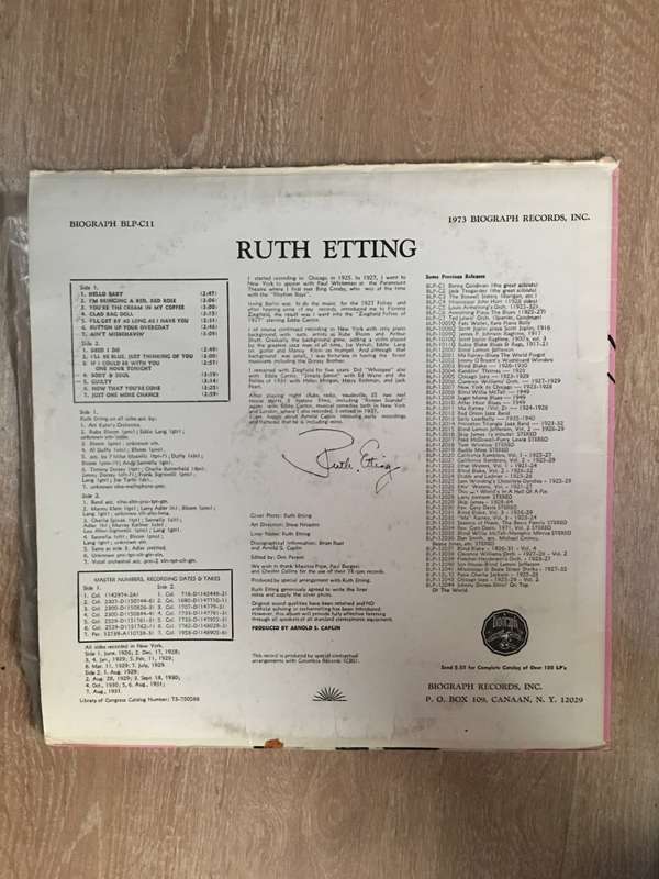 Ruth Etting  Hello Baby - Vinyl LP Record - Opened  - Very-Good+ Quality (VG+)