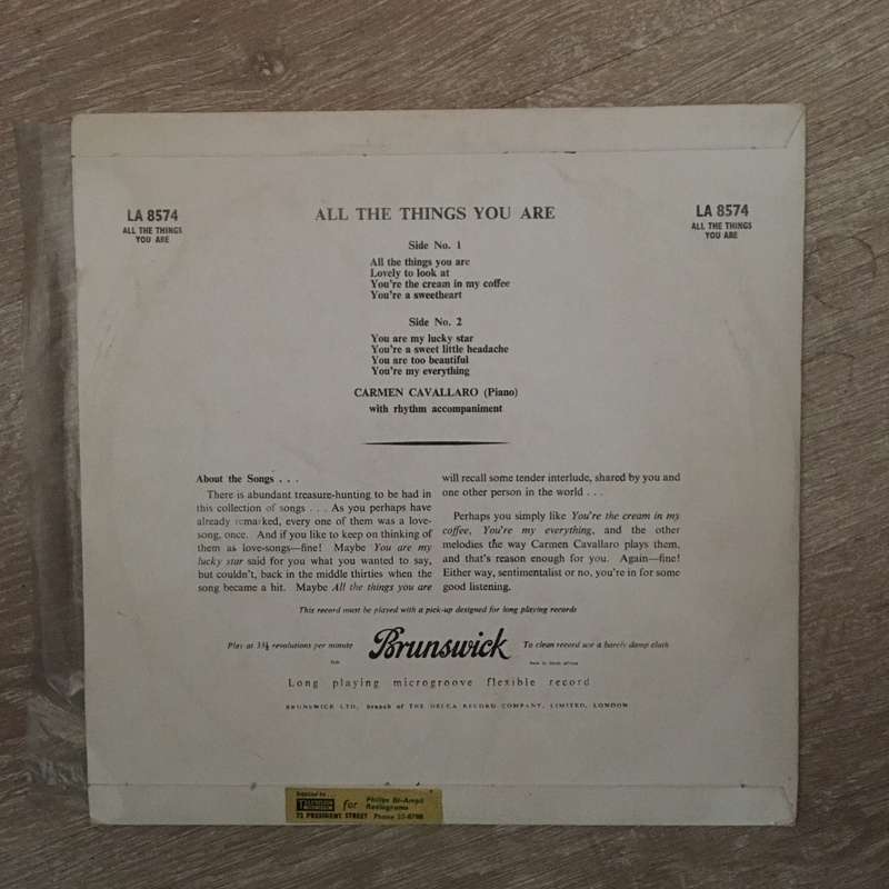 Carmen Cavallaro  All The Things You Are - Vinyl LP Record - Opened  - Very-Good- Quality (...
