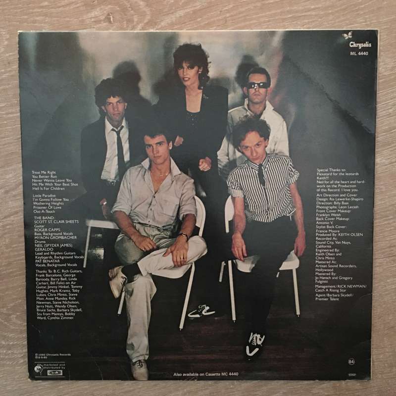 Pat Benatar - Crimes of Passion - Vinyl LP Record - Very-Good+ Quality (VG+)