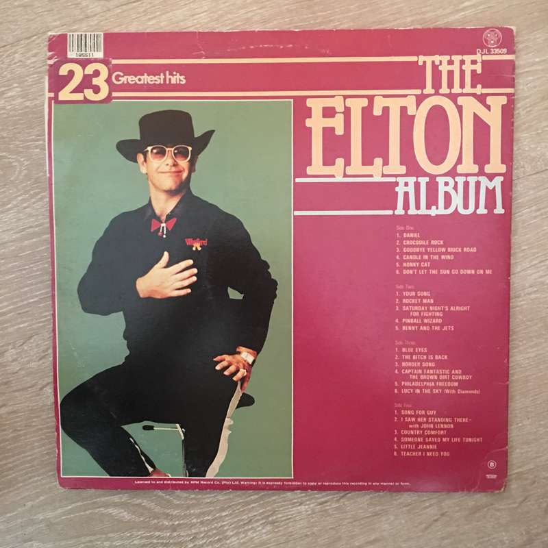 Elton John  The Elton Album - 23 Greatest Hits - Vinyl LP Record - Very-Good Quality (VG)