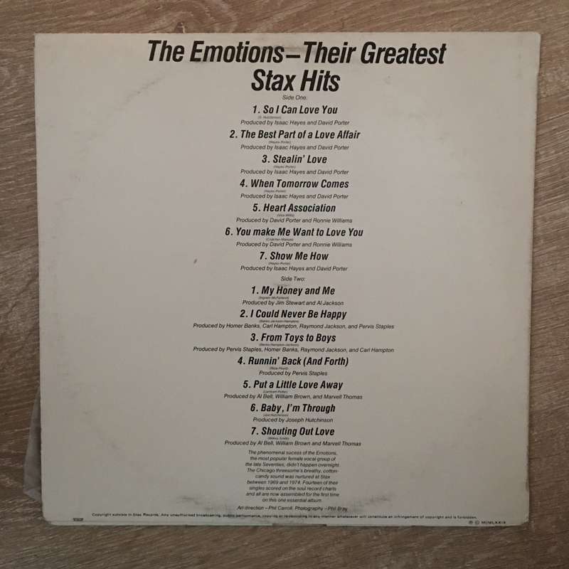 The Emotions  Chronicle - Vinyl LP Record  - Opened  - Very-Good+ Quality (VG+)