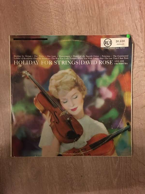 Holiday For Strings - David Rose - Vinyl LP Record - Opened  - Very-Good- Quality (VG-)