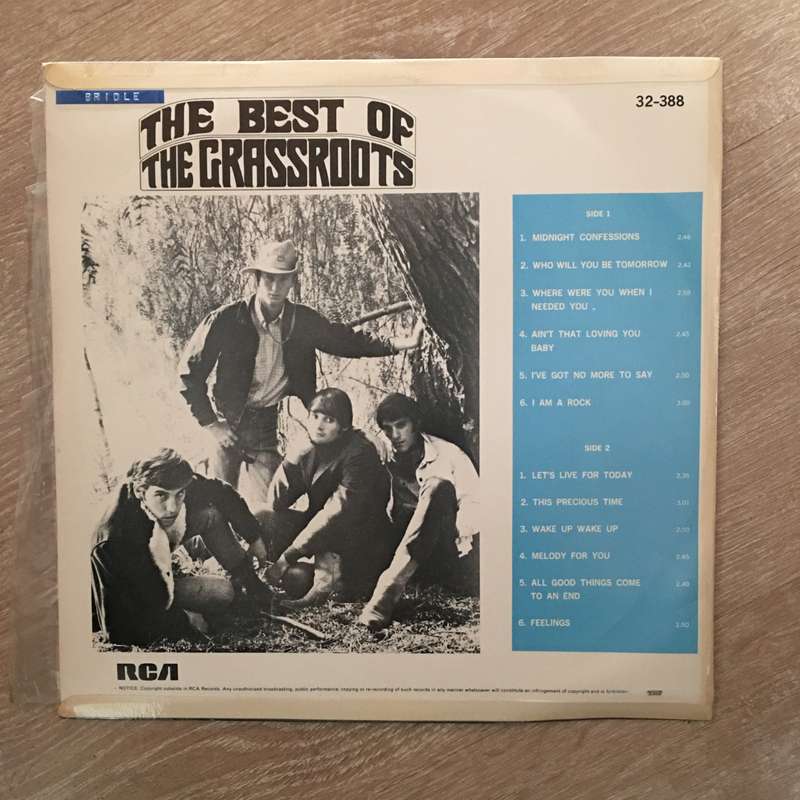 The Best Of The Grassroots - Vinyl LP Record - Opened  - Very-Good+ Quality (VG+)