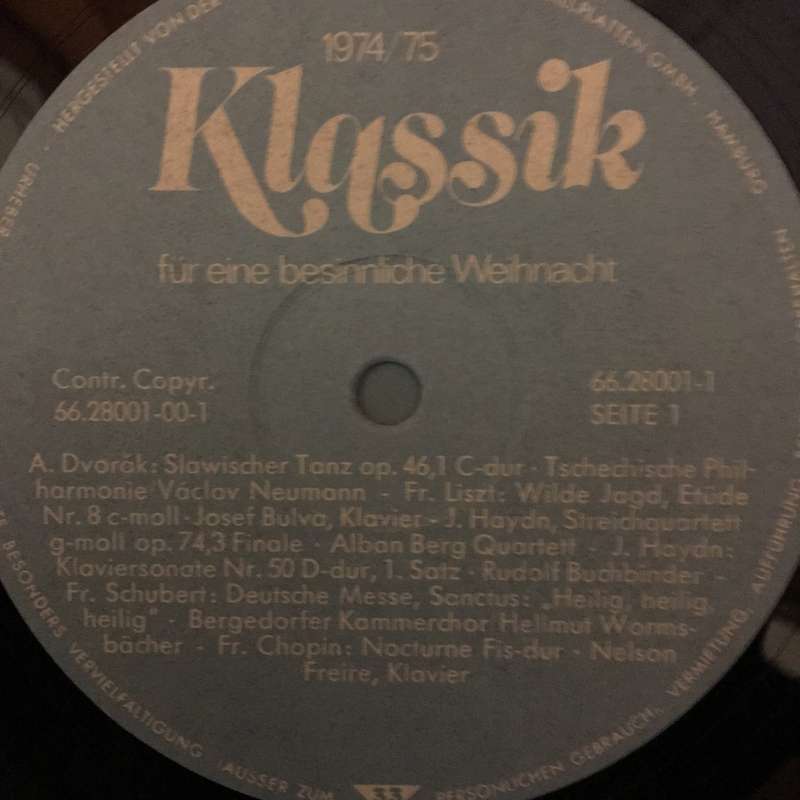 Klassik - Fur Eine Besinnliche Weihnacht -  Vinyl LP Record - Opened  - Very-Good+ Quality (VG+)