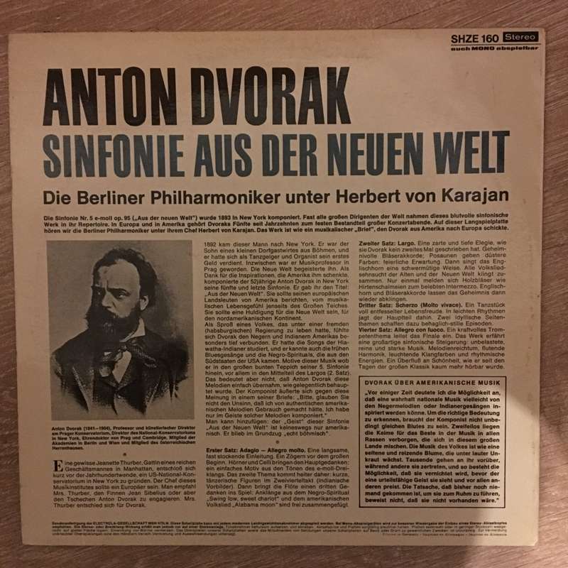 Anton Dvorak, Die Berliner Philharmoniker, Herbert von Karajan  Sinfonie Aus Der Neuen Welt...