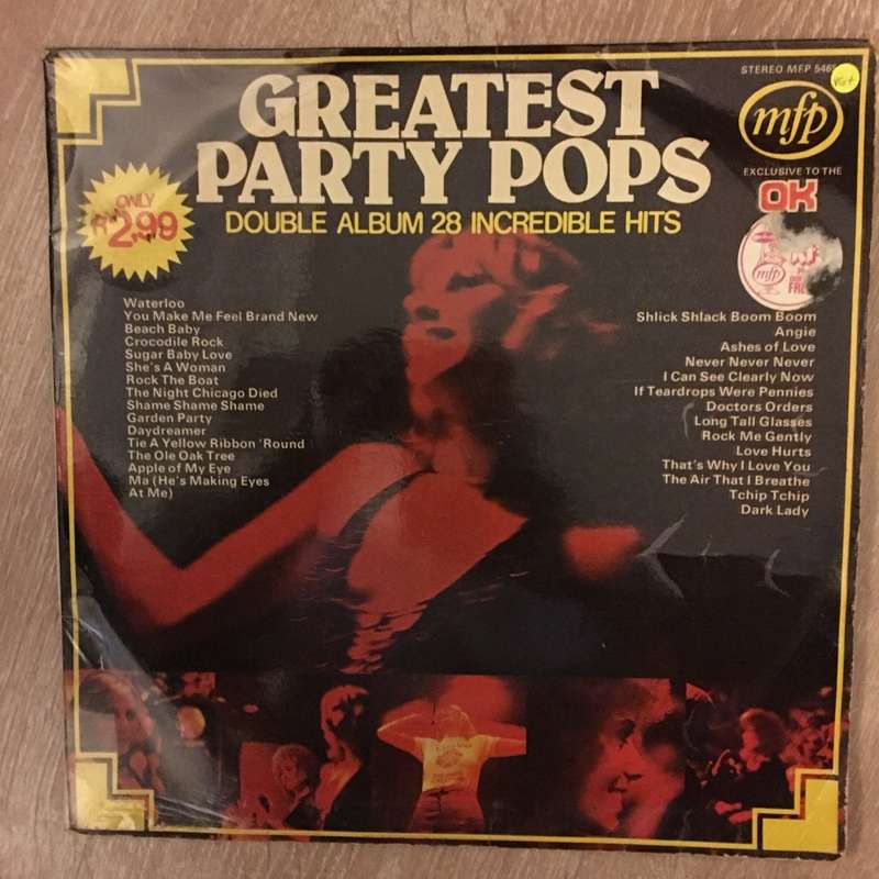 Greatest Party Pops - 28 Incredible Hits  - Double Vinyl LP Record - Very-Good+ Quality (VG+)