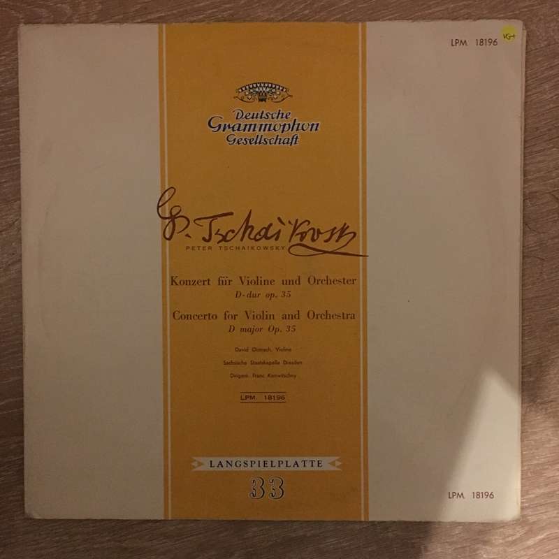 Tschaikowsky  David Oistrach , Violine - Konzert Für Violine Und Orchester D-dur Op. 35 -  Vi...