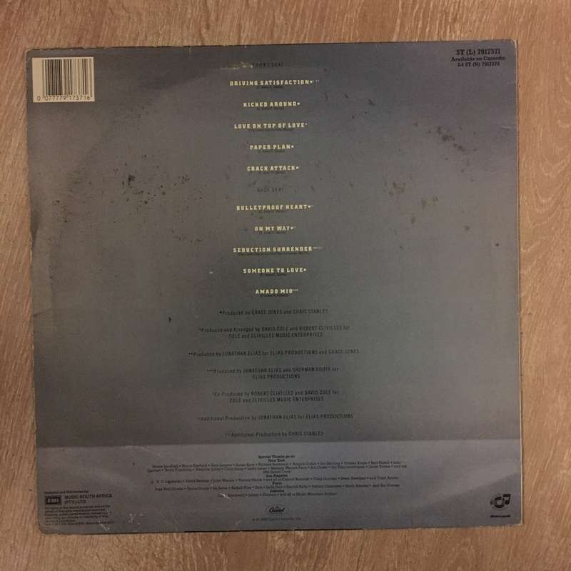 Grace Jones - Bulletproof Heart - Vinyl LP - Opened  - Very-Good- Quality (VG-)