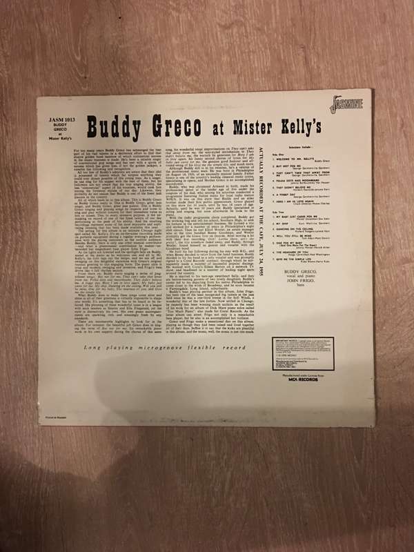 Buddy Greco at Mister Kelly's - Vinyl LP Record - Opened  - Very-Good Quality (VG)