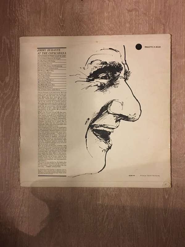 Jimmy Durante at the Copacabana - Vinyl LP Record - Opened  - Very-Good Quality (VG)