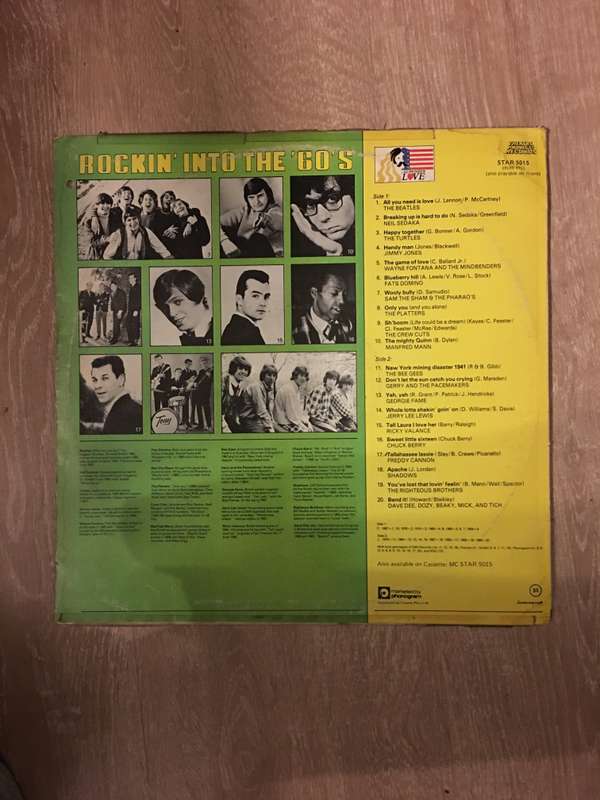 A Story of Popular Music - Rockin Into the 60's - 20 Original Recordings - Vinyl LP Record - Open...