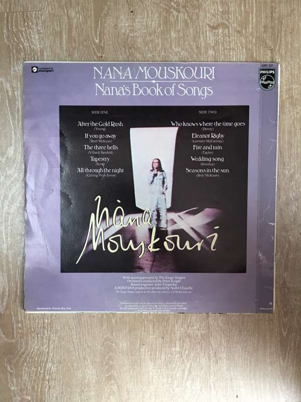 Nana Mouskouri - Nana's Book Of Songs - Vinyl LP Record - Opened  - Very-Good Quality (VG)