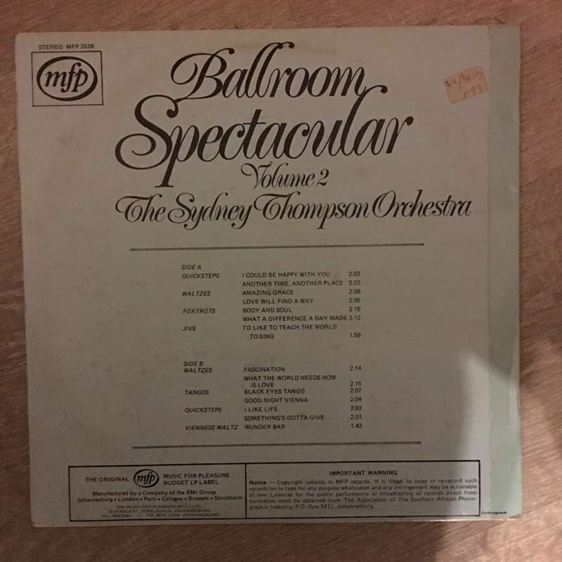 Ballroom Spectacular Vol 2 - Sydney Thompson Orchestra - Vinyl LP Record - Opened  - Very-Good+ Q...