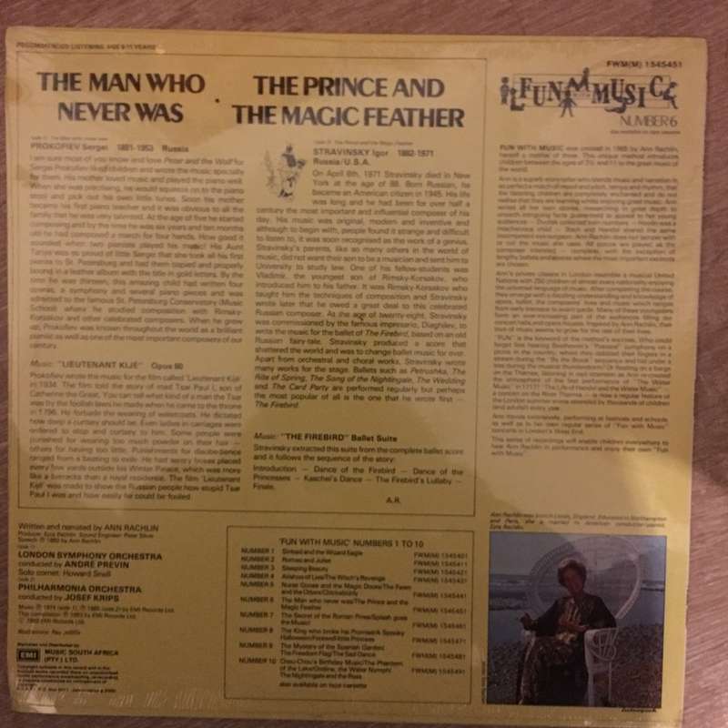 Ann Rachlin - Man Who Never Was And The Prince And The Magic Feather - Vinyl LP - Sealed