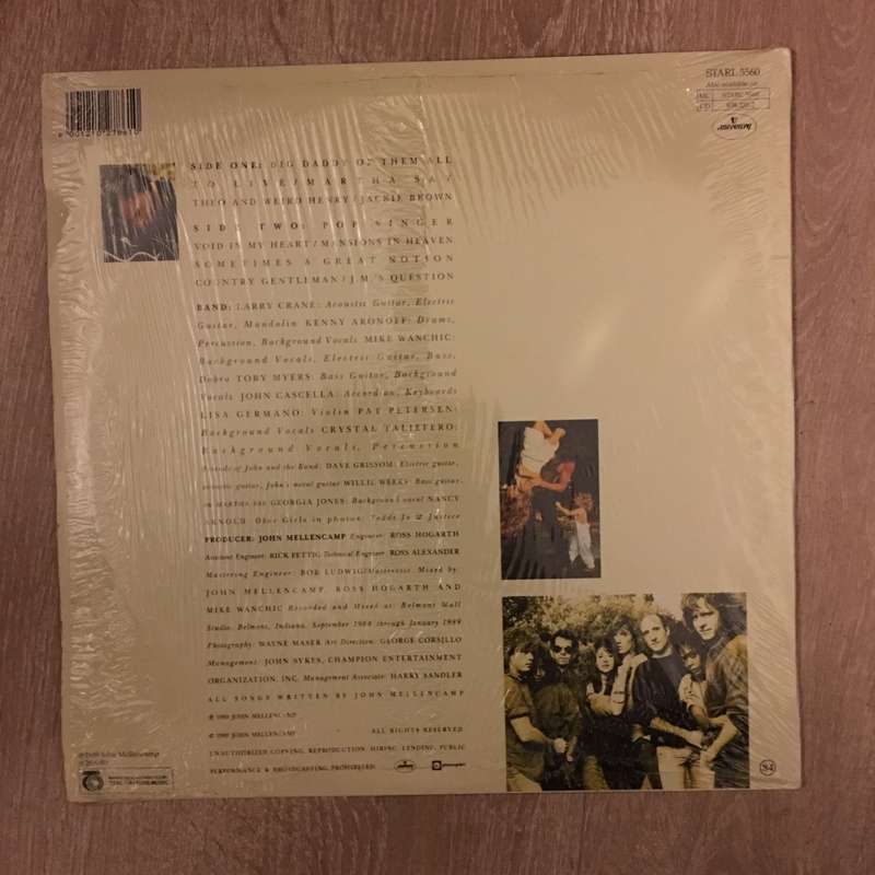 John Cougar Mellencamp  Big Daddy - Vinyl LP - Opened  - Very-Good+ Quality (VG+)
