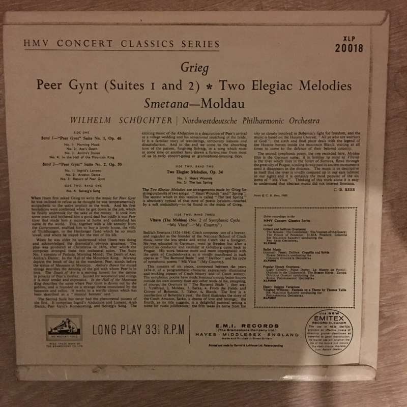 Grieg  Nordwestdeutsche Philharmonie , Dirigent: Wilhelm Schüchter  Peer Gynt-Suites,Et...