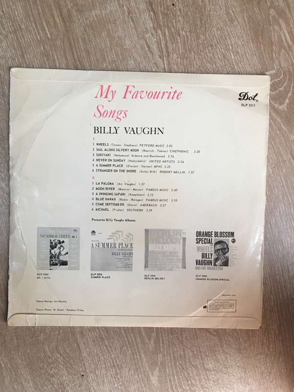 Billy Vaughn - My Favourite Songs - Vinyl LP Record - Opened  - Good Quality (G)