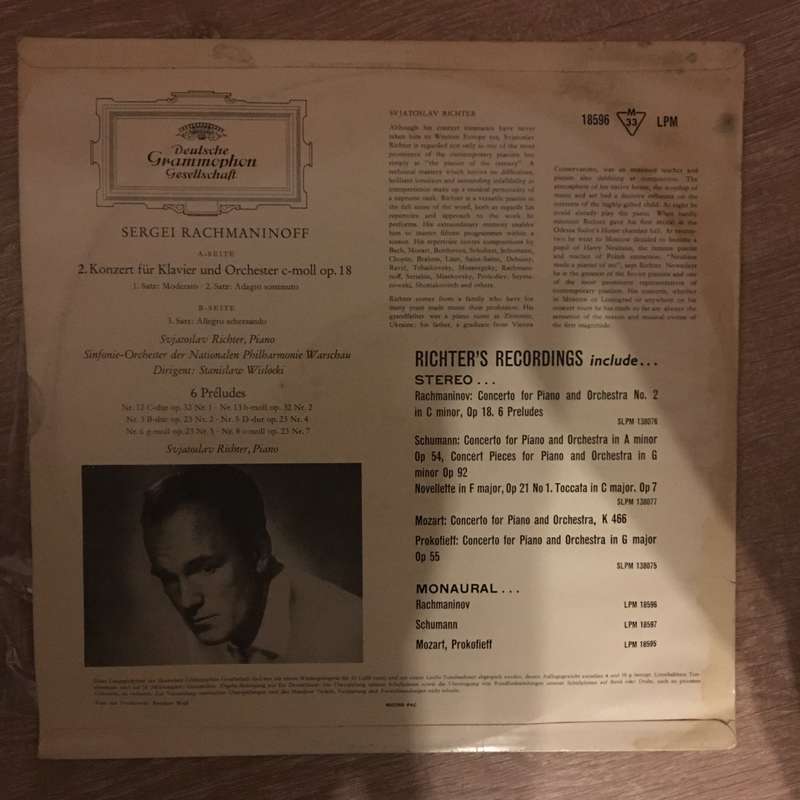 Sergei Rachmaninoff, Svjatoslav Richter  2. Konzert Für Klavier Und Orchester C-Moll Op. 1...