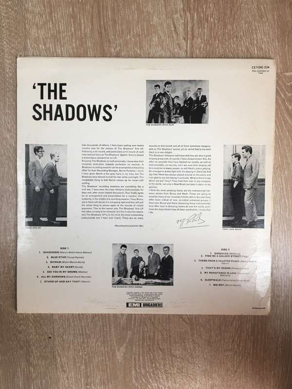 The Shadows - Vinyl LP Record - Opened  - Very-Good+ Quality (VG+)