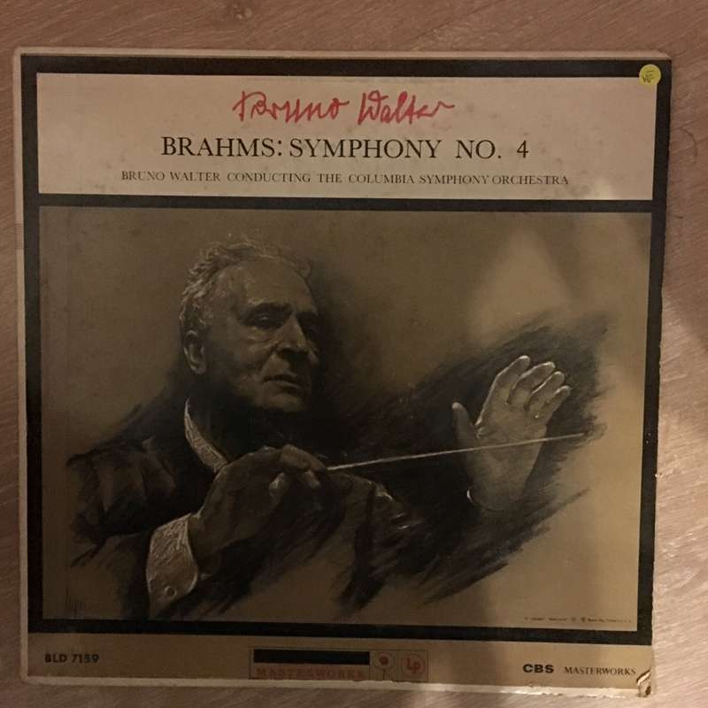 Brahms - Symphony No 4 in E Minor Op 98 - Bruno Walter - Columbia Symphony Orchestra - Vinyl LP R...