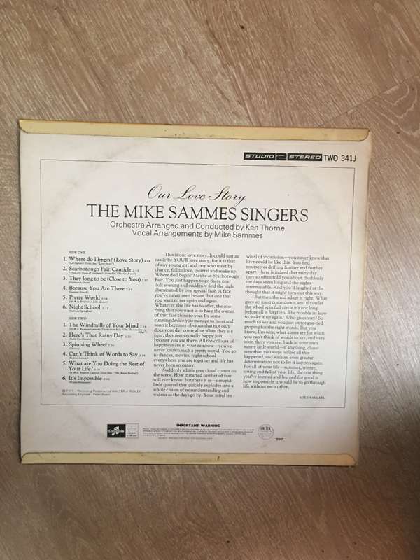 Mike Sammes Singers - Our Love Story - Vinyl LP Record - Opened  - Very-Good+ Quality (VG+)