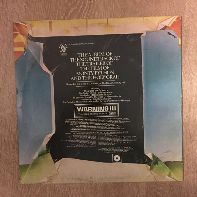 Monty Python  The Album Of The Soundtrack Of The Trailer Of The Film Of Monty Python And Th...