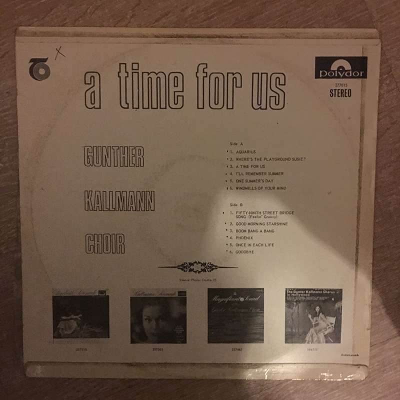 Gunter Kallman - A Time For Us - Vinyl LP Record - Opened  - Very-Good+ Quality (VG+)
