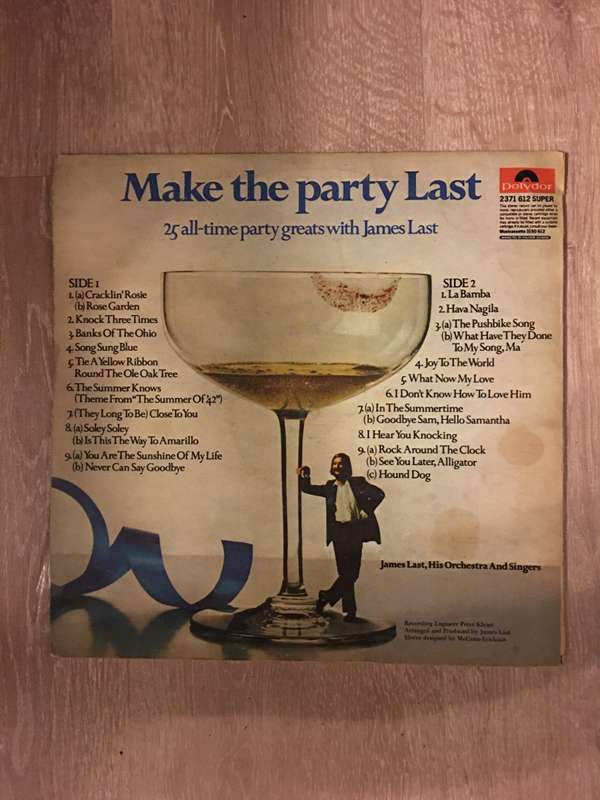James Last - Make the Party Last - 25 All Time Party Greats - Vinyl LP Record - Opened  - Very-Go...