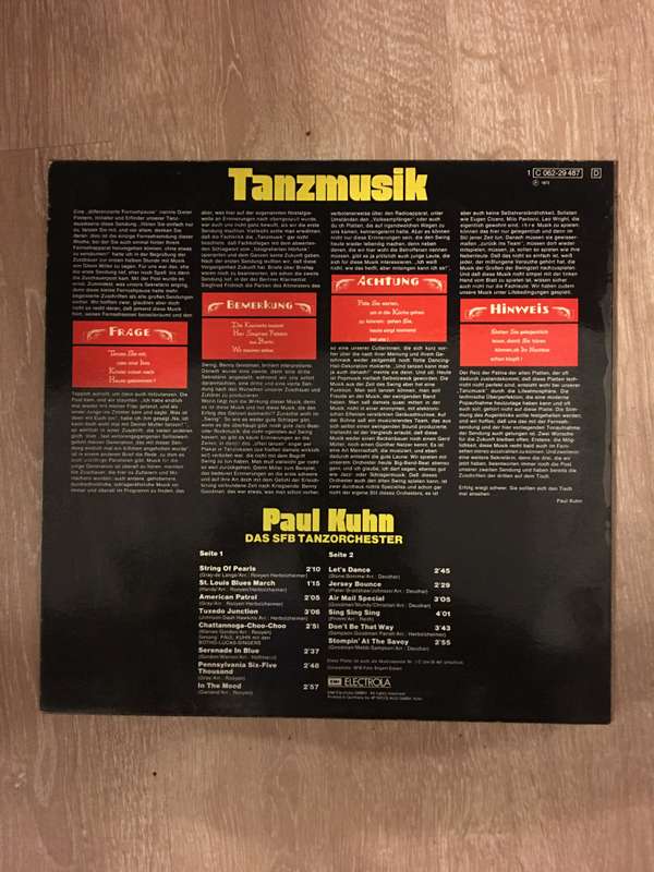 Paul Kuhn Und Das SFB Tanzorchester  Tanzmusik Heute - Glenn Miller & Benny Goodman - Vinyl...