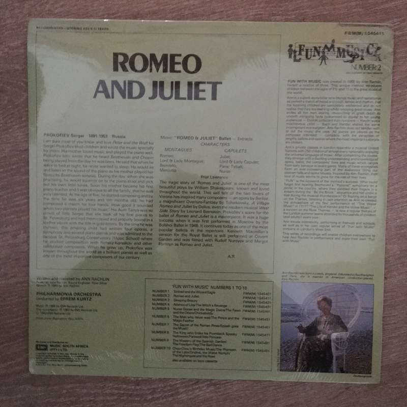 Ann Rachlin Tells The Story Of Romeo and Juliet - Music By Prokofiev - Vinyl LP Record - Sealed