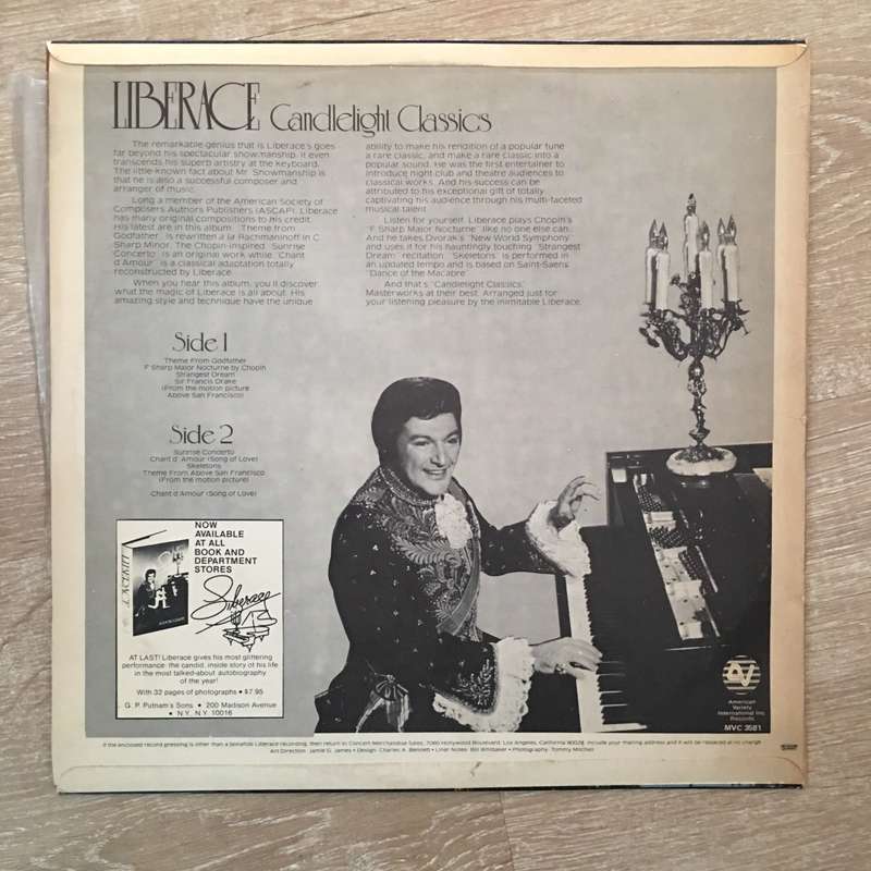 Liberace - Candlelight Classics - Vinyl LP Record - Opened  - Very-Good+ Quality (VG+)