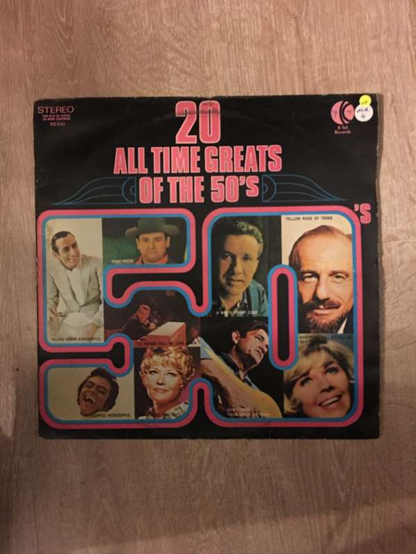 KTel - Various - 20 All Time Greats of The 50's - Vinyl LP Record - Opened  - Very-Good Quality (VG)