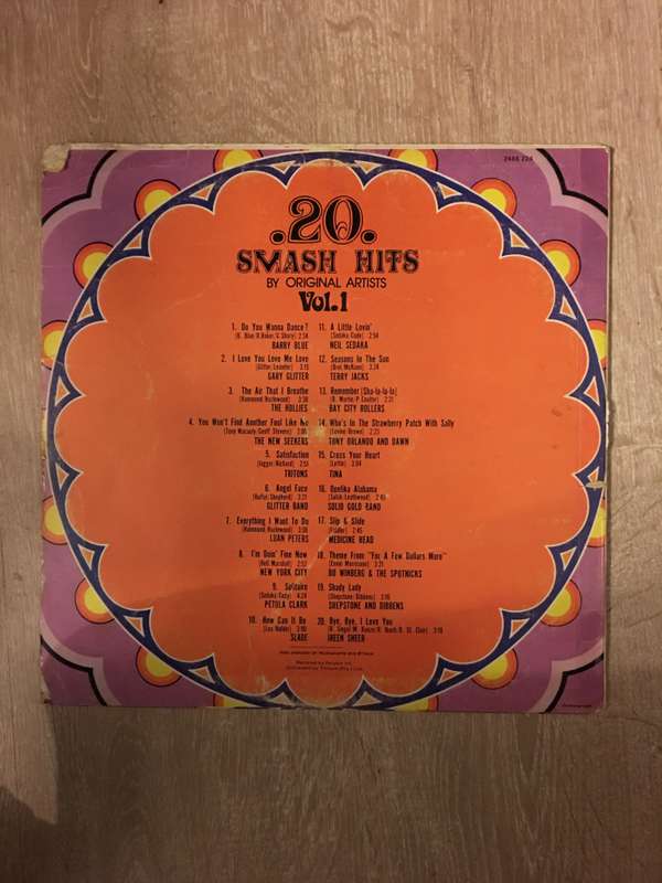 20 Smash Hits by Original Artists - Vinyl LP Record - Opened  - Good+ Quality (G+)