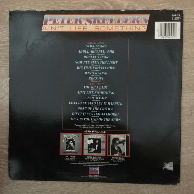 Peter Skellern  Ain't Life Something -  Vinyl LP Record - Opened  - Very-Good+ Quality (VG+)