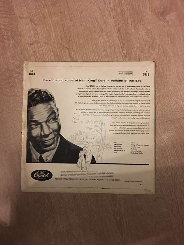 Nat King Cole Sings Ballads of the Day - Vinyl LP Record - Opened  - Very-Good Quality (VG)