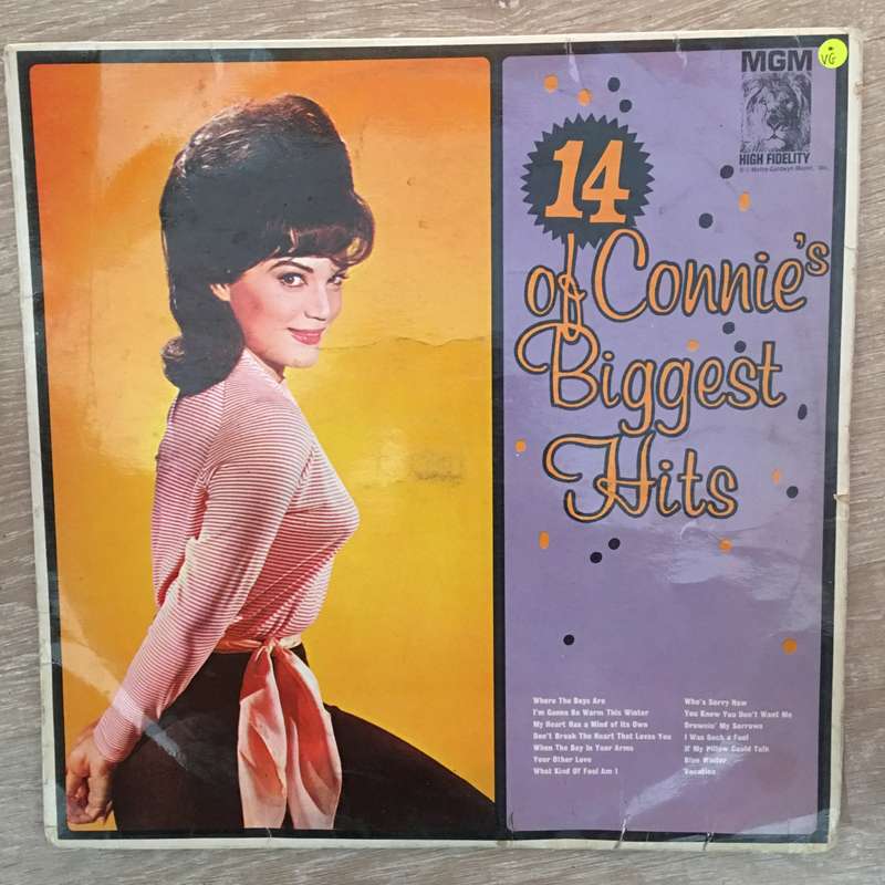 Connie Francis - 14 Of Connie's Biggest Hits - Vinyl LP Record - Opened  - Very-Good Quality (VG)