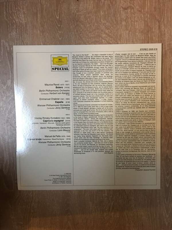 Ravel - Bolero - Images of Spain -  Rimsky Korsakov - Vinyl LP Record - Opened  - Very-Good+ Qual...