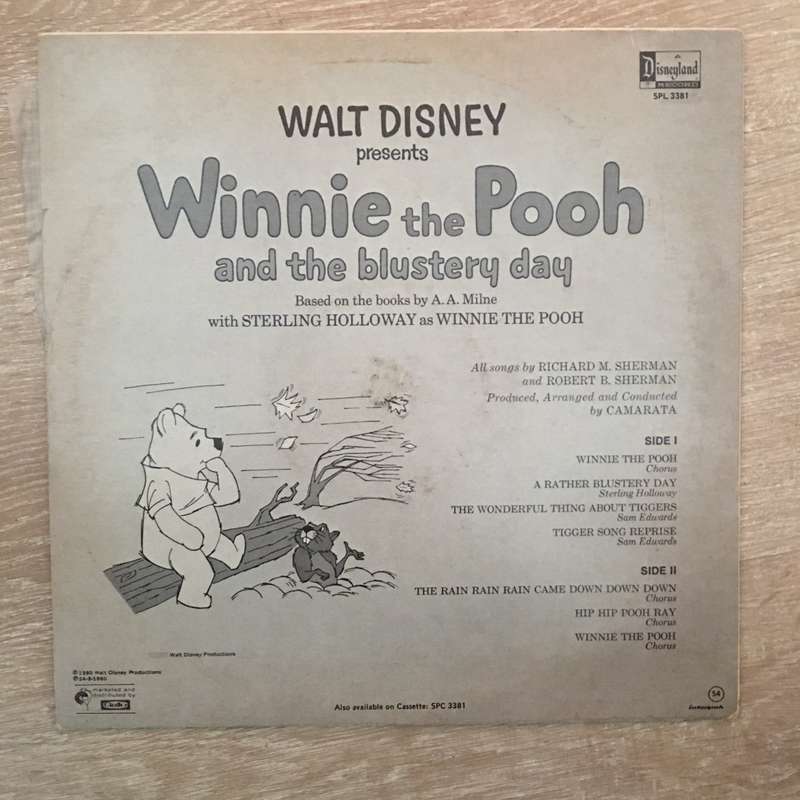 Winnie The Pooh And The Blustery Day - Vinyl LP Record - Opened  - Very-Good+ Quality (VG+)