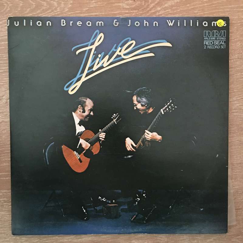 Julian Bream & John Williams   Live - Opened Vinyl LP - Very-Good+ (VG+)