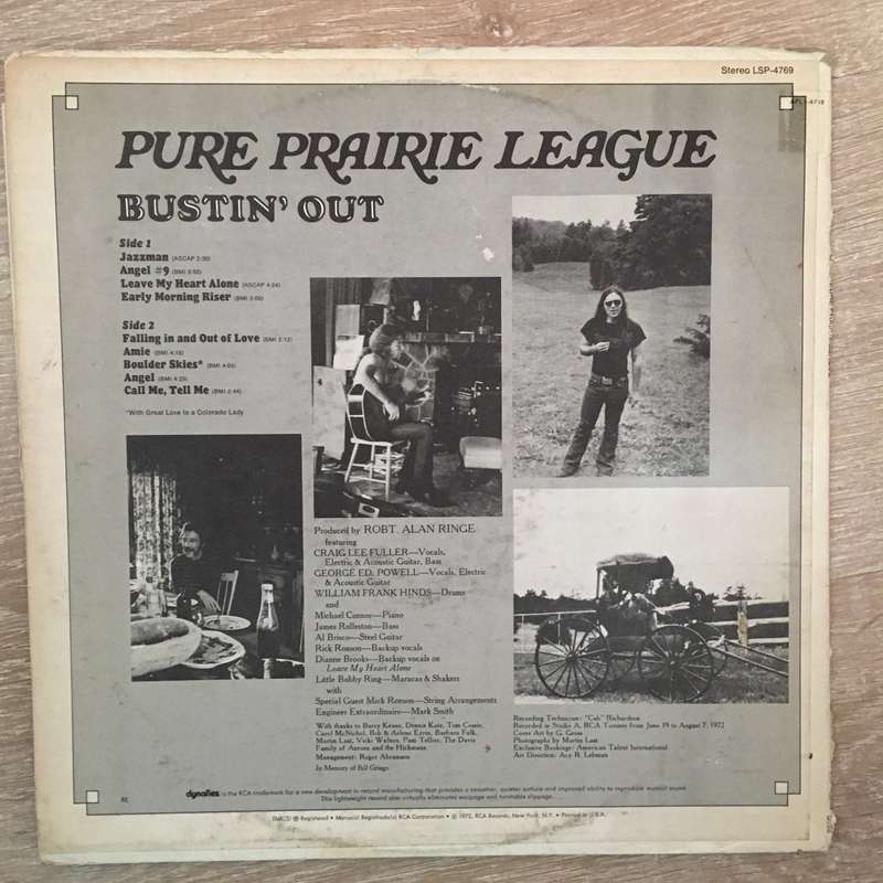 Pure Priarie League - Bustin' Out - Vinyl LP Record - Opened  - Very-Good- Quality (VG-)