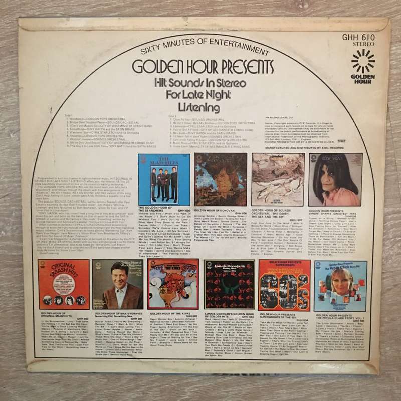 Golden Hour Presents - Hit Sounds For Late Night Listening - Vinyl LP Record - Opened  - Very-...