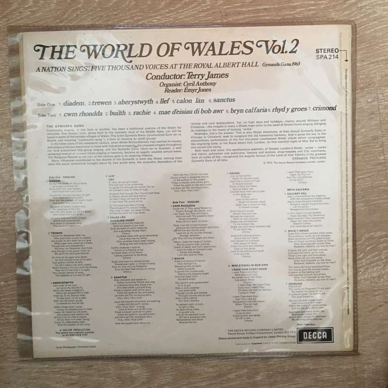 the World Of Wales - Vol 2 - Vinyl LP Record - Opened  - Very-Good+ Quality (VG+)
