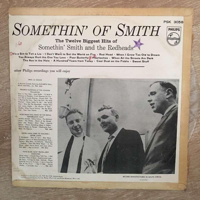 Somethin' Smith & The Redheads - 12 Biggest Hits Of - Vinyl LP Record - Opened  - Very-Good Quali...