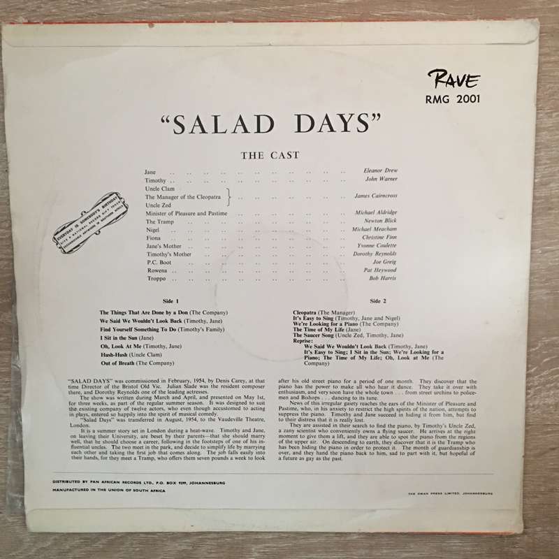 Salad Days - The Original West End Cast - Vinyl LP Record - Opened  - Very-Good+ Quality (VG+)